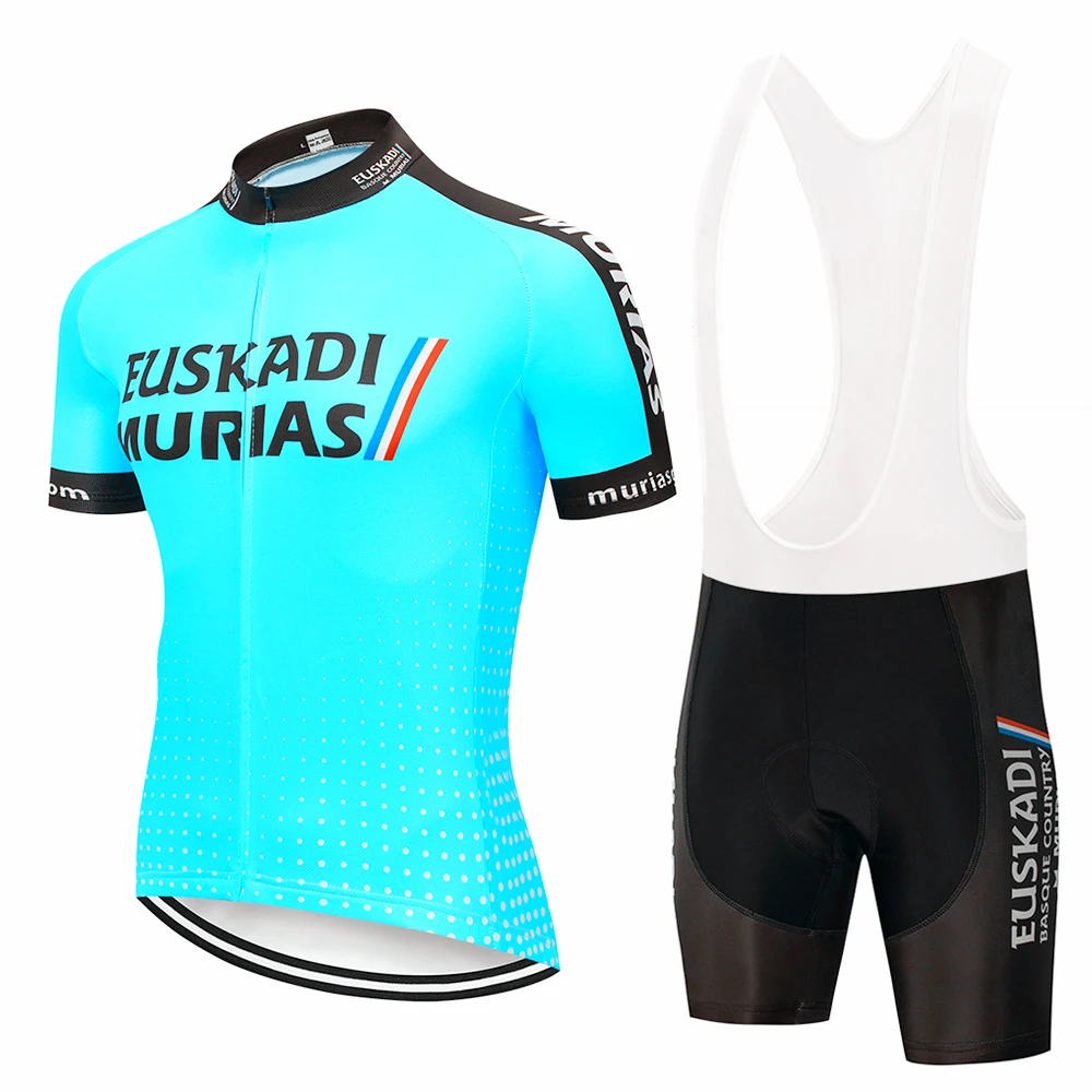 

2019 Pro UCI World Team Cycling Pro Jersey Jersey 9D Pad Bike Shorts Set MTB Cycling Clothing EUSKADI Cycling Jersey Culotte