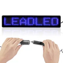 

2Pcs 9inch Car Advertising Led Moving Sign 7X41 Pixel 12V Red Running Scrolling Message Car Sign With Remote Control