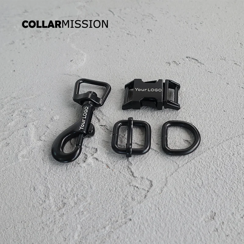 50sets/lot Engraved buckle We provide laser engraving service customize LOGO 15mm diy dog Collar leash set metal accessory | Дом и сад