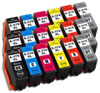 

XIMO 3 Sets 378/478XL Non-OEM Ink Cartridges for Expression Photo HD XP15000
