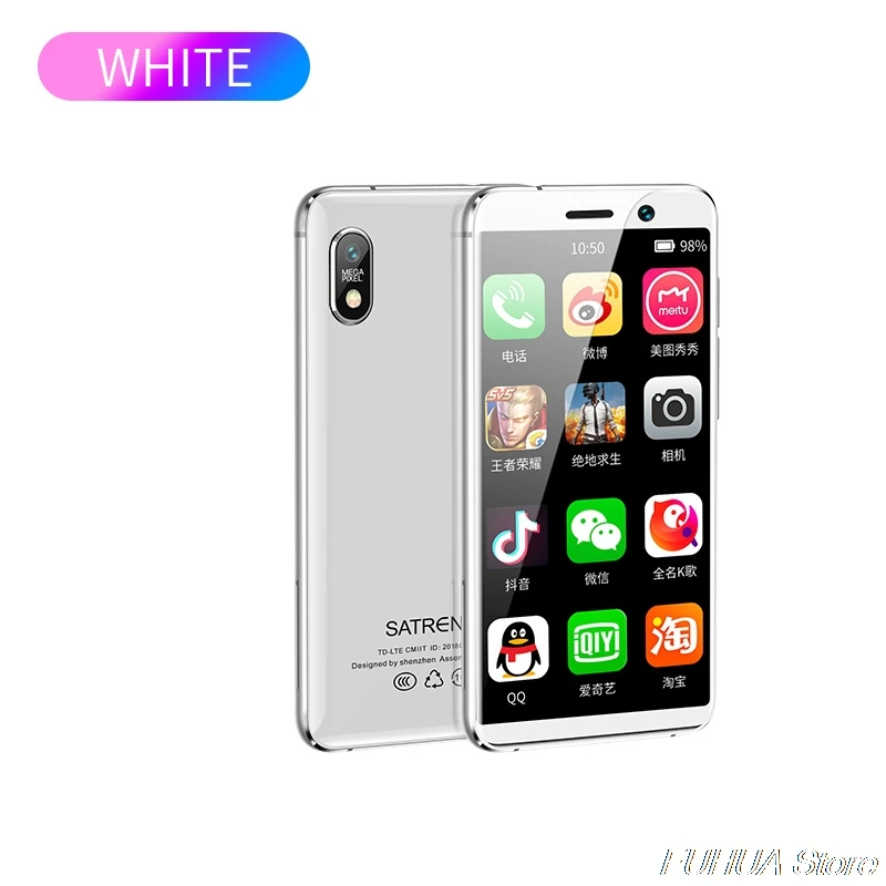 Маленький 4G Мини-смартфон S11 Android 7,1 мобильный телефон MTK6739 WiFi Две sim-карты 3,2 дюймов мобильный телефон gps Bluetooth - Цвет: White