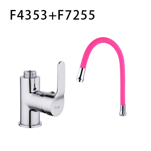 Frap силикагель для носа любое направление вращающийся на 360 градусов Torneira Para Cozinha Смеситель для холодной и горячей воды с одной ручкой F4353 - Цвет: F4353 F7255 Pink