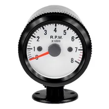EE unterstützung Schwarz Shell Weißes Zifferblatt 2 “52mm Blaue LED Auto Drehzahlmesser Tacho Drehzahlmesser Meter Kostenloser Versand XY01