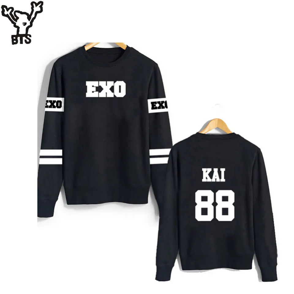 EXO 4 Fashion Streetwear Style Cotton Mens Hoodies and Sweatshirts 2016 Hip Hop 3xl in Mens Hoodies and Sweatshirts Sets