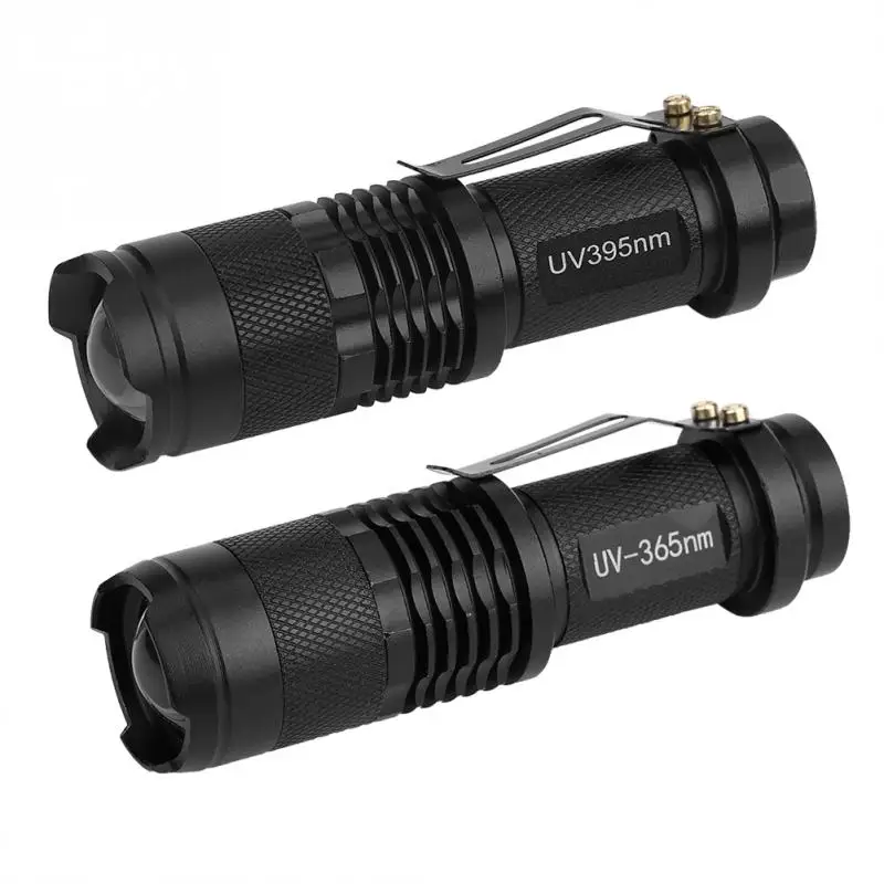 

UV Ultra LED Flashlight Black light Light Inspection Lamp Torch 395/365 nM UV For RMB General Tobacco Alcohol Amber