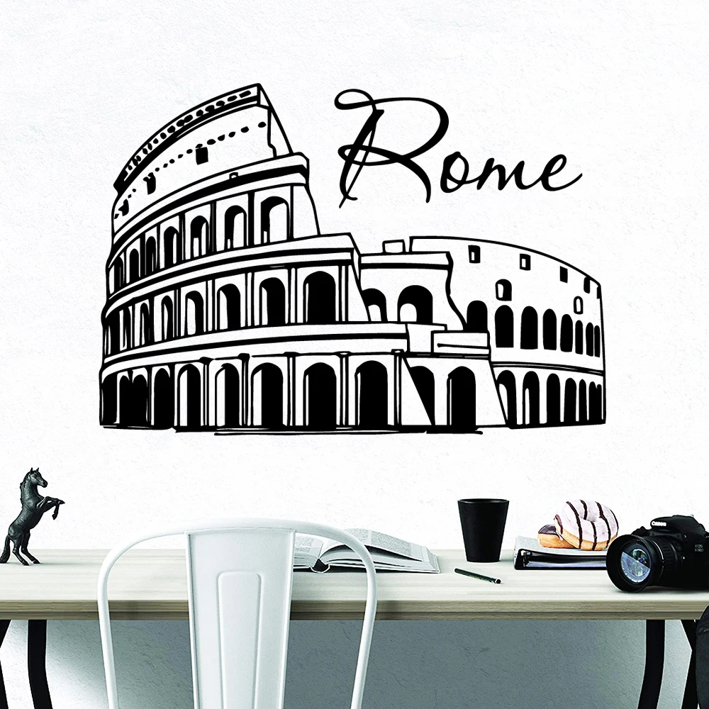 

Creative Rome architecture Wall Sticker Vinyl Art Home Decor For Kids Room Decoration Diy Pvc Home Decoration adesivo de parede
