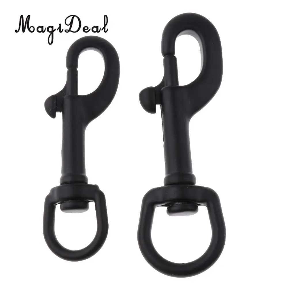 MagiDeal Durable 316 Stainless Steel Hook Swivel Eye Bolt Snap Water Tool for Scuba Diving Swimming Diver Supply 75mm/90mm Black