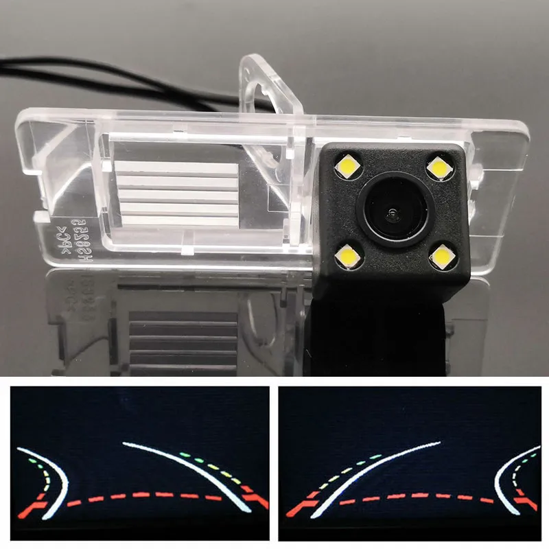 Интеллектуальная динамическая траектория треков HD камера заднего вида для Renault Fluence Megane 3 Symbol Dacia Logan 2 - Название цвета: Dynamic Trajectory