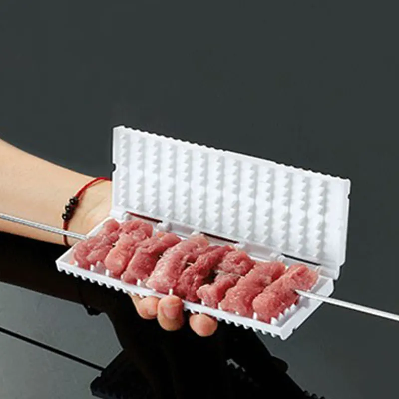 

16*4.5cm Plastic Multifunction Barbecue Skewer Machine BBQ Meat String Machine Wear Meat Vegetable String Cooking Accessory New