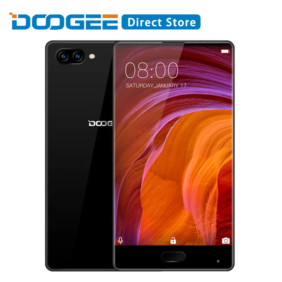 

DOOGEE MIX Android 7.0 4G Mobile Phone 5.5" Helio P25 Octa Core 6GB RAM 64GB ROM 3380mAh Dual 16+5MP Fingerprint OTA Smartphone