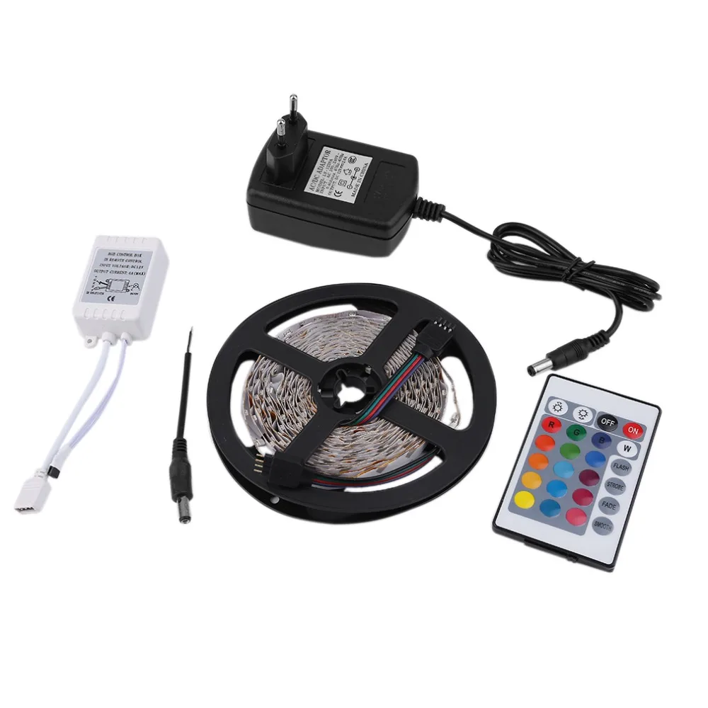 

Waterproof Christmas RGB LED Strip Light DC12V 5M Flexible Bar Light High Brightness Indoor Home Decoration Lamp