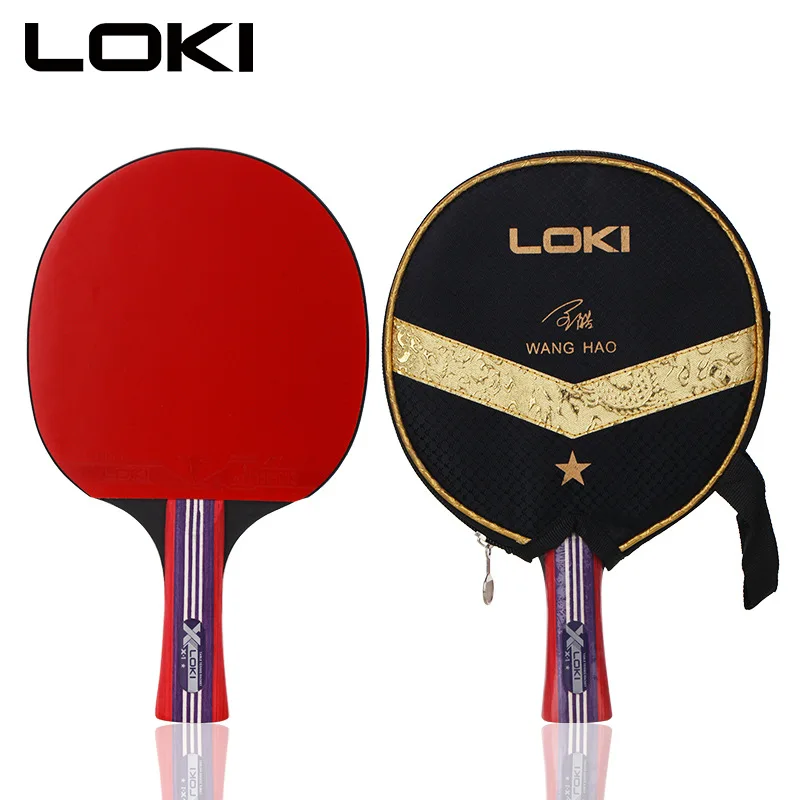 Racket Blade Table-Tennis LOKI 5-Plywood Pimples Rubber Spin with Case Bat Strong