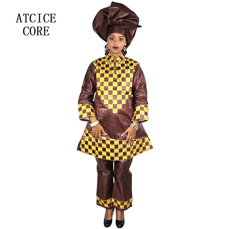 Африканские платья для женщин Базен riche вышивка дизайн длинное платье DP118