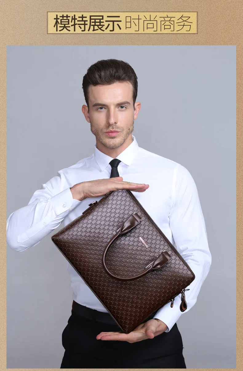High End дизайнер Для мужчин кожаные Портфели мешок моды Crossbody сумки путешествия большая сумка для ноутбука Бизнес сумка