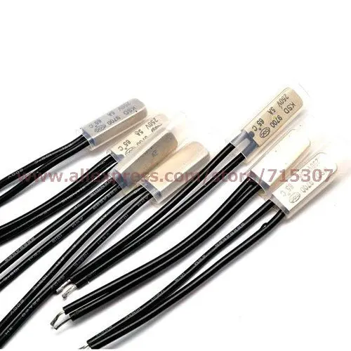 

PHISCALE 30pcs Temperature Switch KSD9700 thermostat switch 65C degree 5A 250V Normal Open Thermal Protector