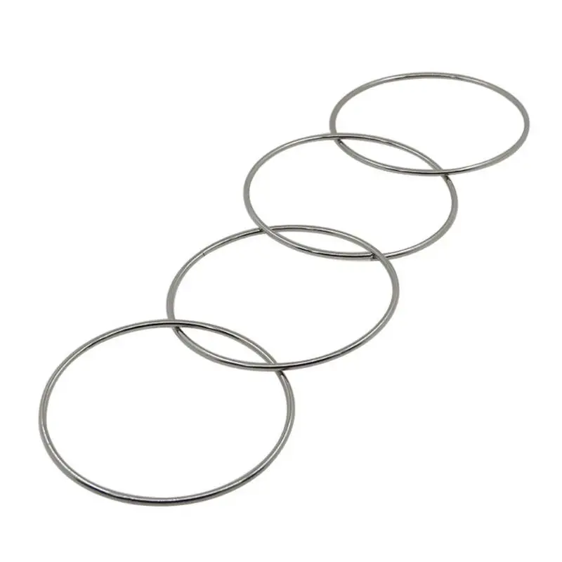 4pcs Magic Toy Metal Rings Classic Linking Iron Hoops for Fun Magic Trick Playing Props Toys Tools close-up magic tools supplies
