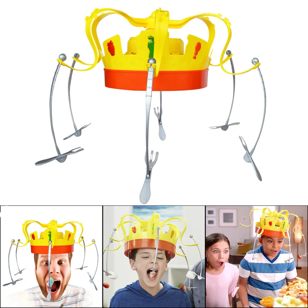 

New Toys For Family Novel Chow Crown Game Toys Musical Spinning Crown Snacks Food Party Toy Child funny Family Gift