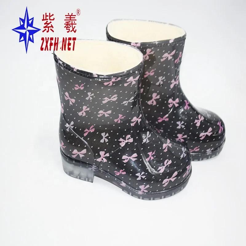 

Fashion Pvc Rain Boots High quality plus velvet rain boots