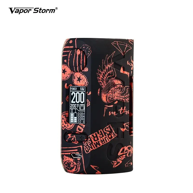 Vapor Storm Storm230 Bypass 200 Вт VW TC Box Mod Vapes модный мод с поддержкой двойной батареи 18650 электронная Сигарета RDA RBA RDTA - Цвет: Vape On Black