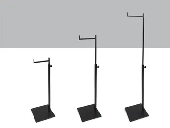 

Free Shipping Adjustable Stainless steel Women's handbag display racks stand prop exhibition holder Black Matte Silver
