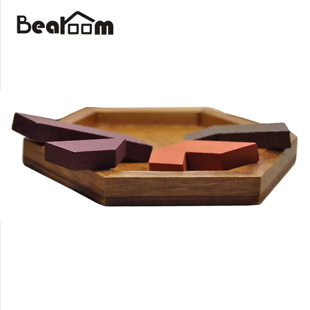 Bearoom Puzzles Learning Education Toys Funny 3D Puzzle Game  Wooden Toy For Children Jigsaw Tangram Board Geometric Shape 2