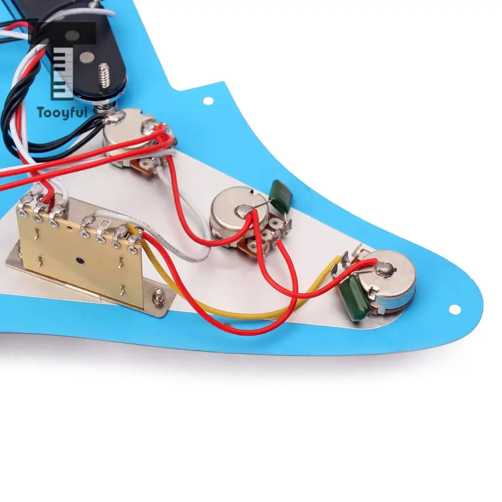 Mirror Surface Prewired SSS Pickguard Pickups+6R Sealed Gear Tuning Pegs Tuners Machine Heads for Strat ST Electric Guitar