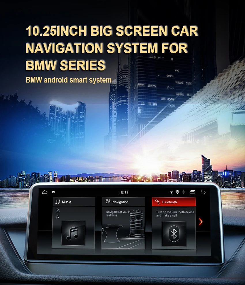 1 Koason Android7.1 2+32G Car Stereo Audio touchscreen Multimedia Player GPS Navigation system for BMW X1 E84 2009-2015 CIC