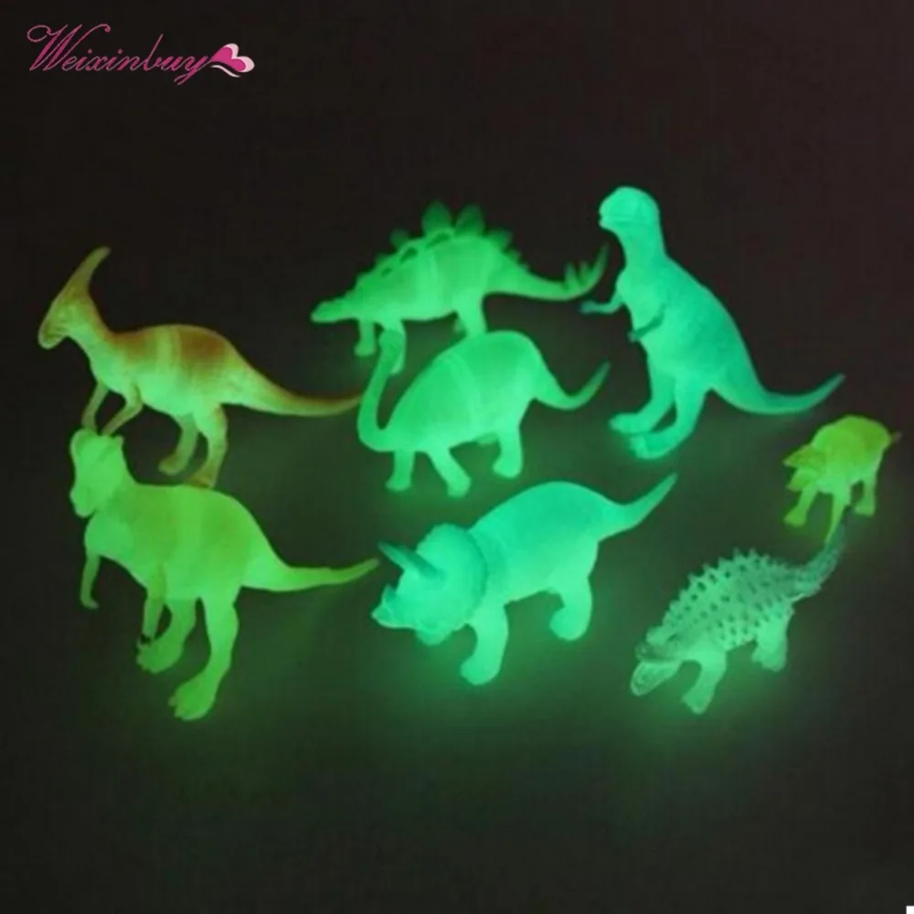 

8 pcs/set mixed Night Light Noctilucent Dinosaur Figure Gift Toy for Children Kids Toys & Hobbies