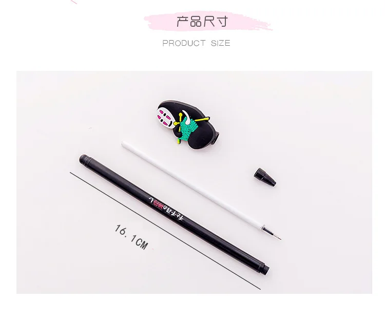 8Pcs Japanese Kawaii Anime Gel Pen Spirited Away Novelty Cartoon Tools School Office Supply Material Accessory Stationery Store