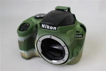 

Silicone Armor Skin Case Body Cover Protector for Nikon D3400 DSLR Body Camera