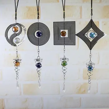 

Scandinavian Style Dream Catcher Rotating Wind Chime Creative Personality Metal Hanging Ornaments Wind Chime Bedroom Decorations