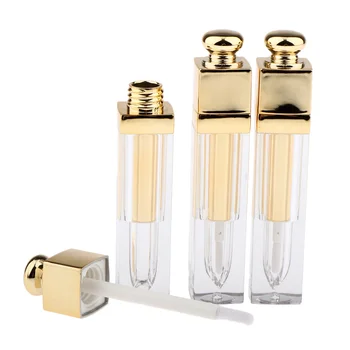 

Perfeclan 3pcs Empty Lipstick Containers for Samples, Lip Balms - Refillable Lip Gloss Bottle Tube Vials with Screw Lids (5ml)
