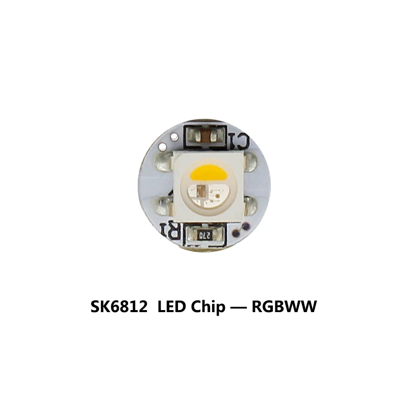 WS2812B SK6812 RGB RGBW RGBWW WWA светодиодный чип с печатной платой радиатора DC5V встроенный IC DIY светодиодный чип 10~ 100 шт - Испускаемый цвет: SK6812 RGBWW