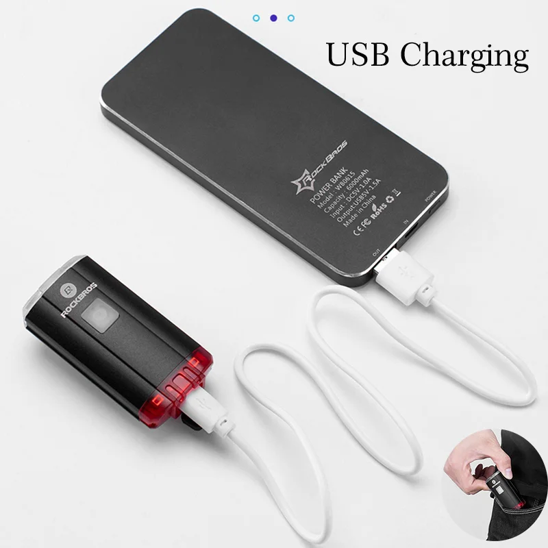 Perfect ROCKBROS Bike Light 100 Lm Bicycle Front Rear Light Lamp USB Charging Flashlight Bicycle Lantern Headlight Bicycle Accessories 3 Perfect ROCKBROS Bike Light 100 Lm Bicycle Front Rear Light Lamp USB Charging Flashlight Bicycle Lantern Headlight Bicycle Accessories 3