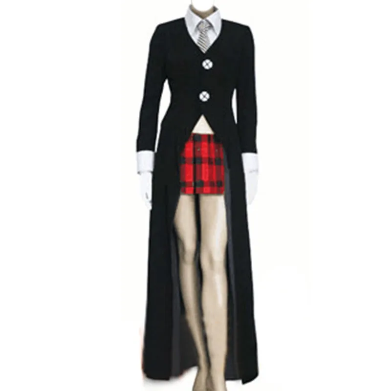 Soul Eater Maka Albarn костюм для косплея топ+ жилет+ галстук+ юбка+ пальто