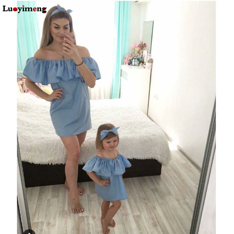 

Family Matching Outfits Fashion Family Set Chiffon Dress Mother Daughter Dress Mom and Daughter Dresses Clothes Family Clothing