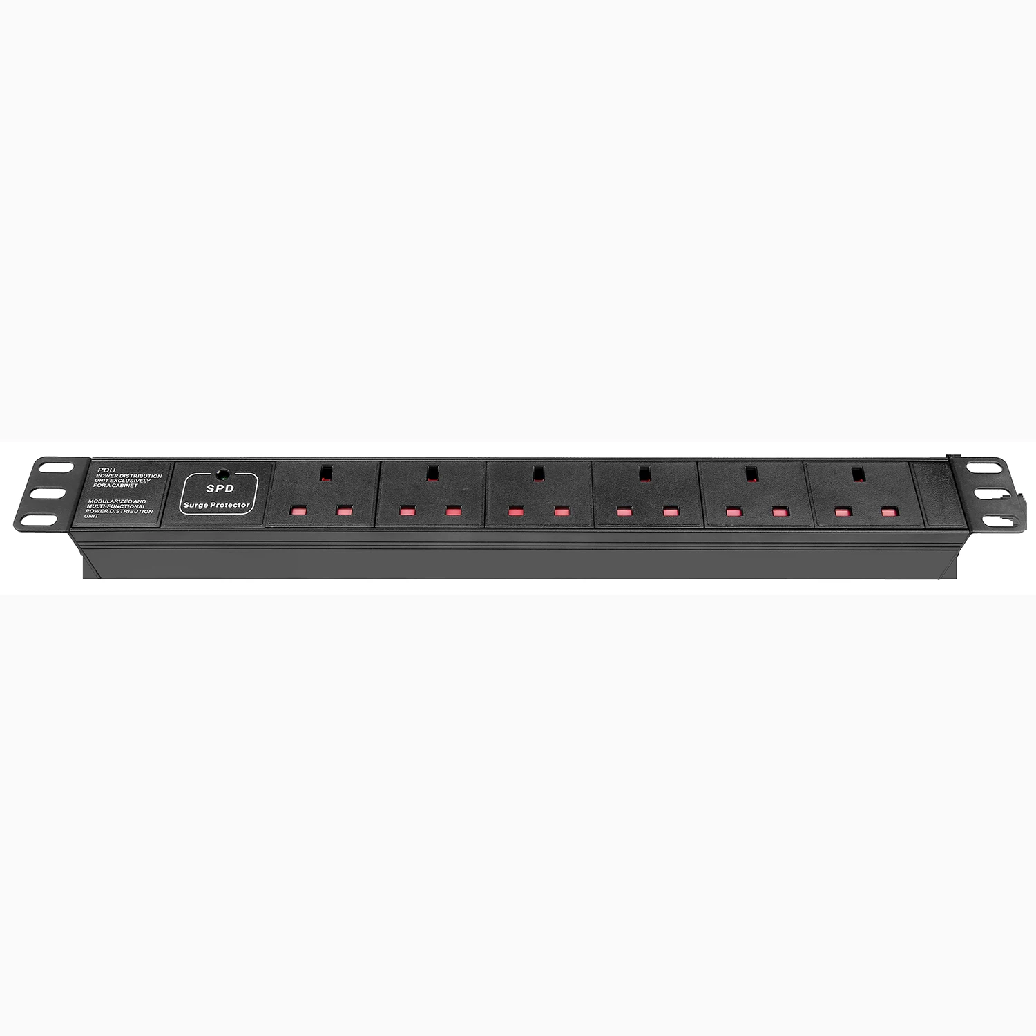 PDU Мощность полосы 1U/1.5U 7/6/5 AC UK розетки с переключатель защита от перегрузки