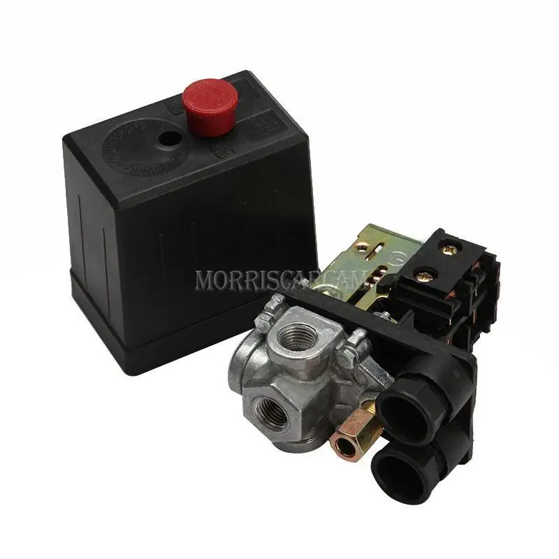 Motorcycle 175psi 220V 20A Heavy Duty Air Compressor Pressure Switch Control Valve 4 Portin