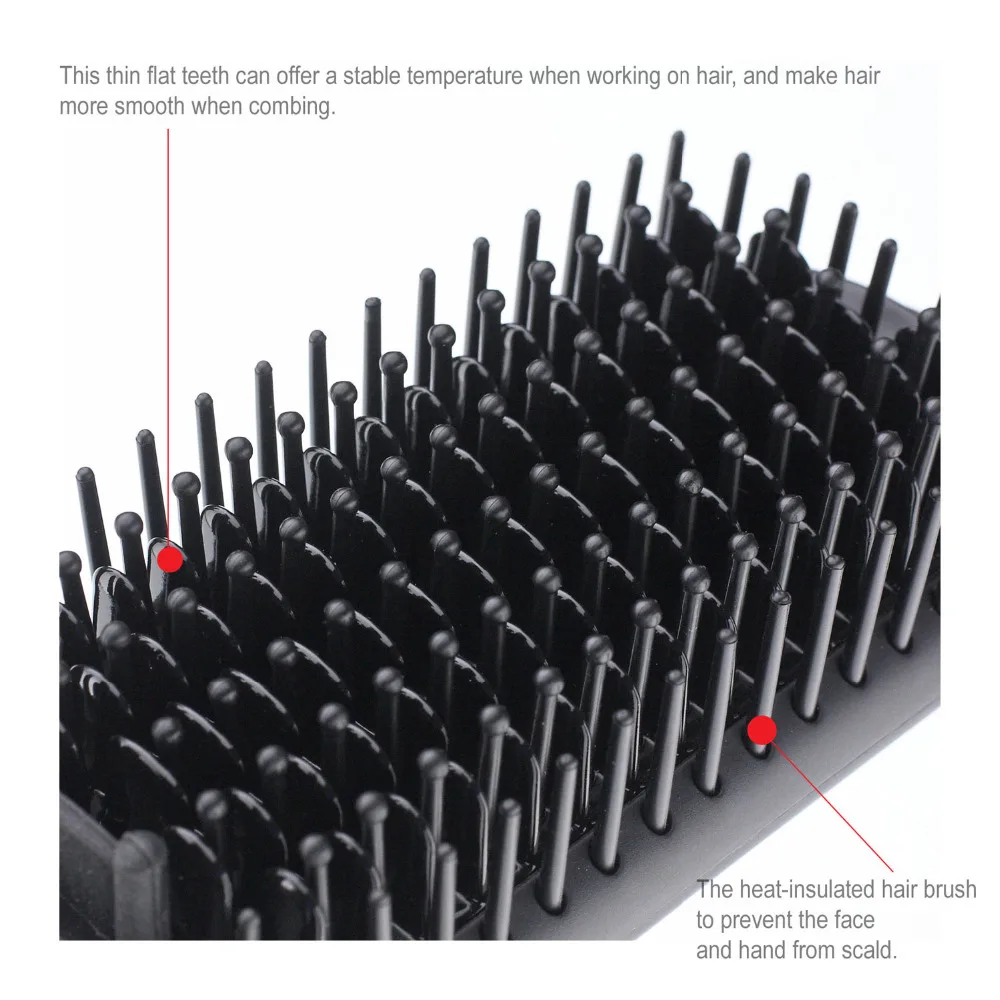 KIKI NEW GAIN Multi-function Hair Straightener Brush Hair Curling Hair Styling Tool Quick Heating for Any Hair Types Hair Straightener Comb  (6)