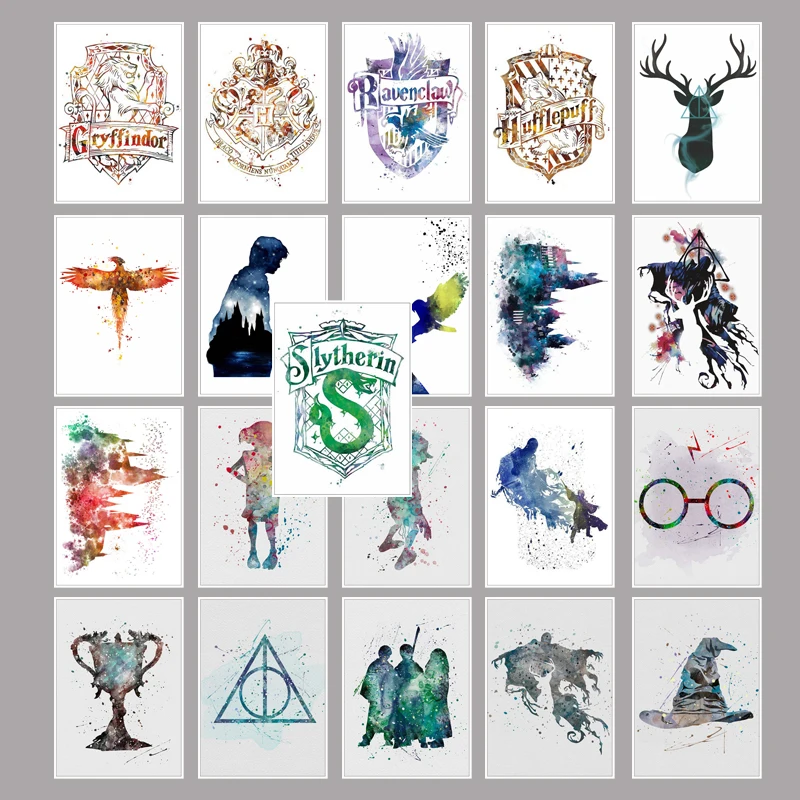 25 قطعة فيلم هاري بوتر ملصقات للأمتعة محمول الفن اللوحة DIY ملصق ملصقات للماء لوح التزلج لعبة