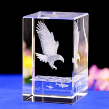 Орел лазерная гравировка кристалл ночной Светильник голубь мира форма светодиодный светильник с изменением цвета база Потрясающие подарки