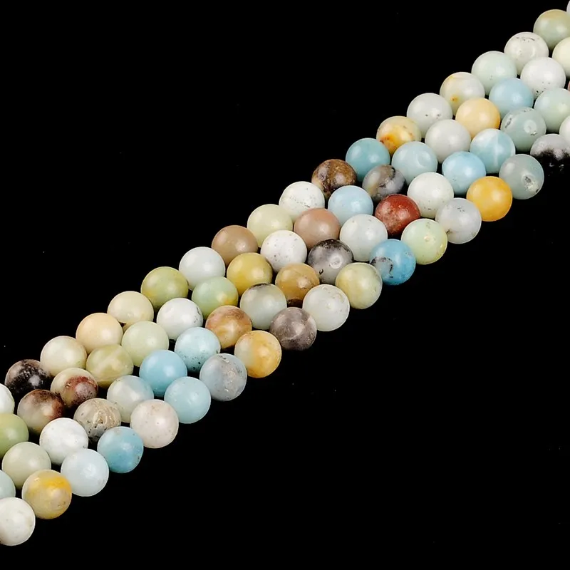 

Round Amazonite Amazon Beads Natural Stone 2-12mm Strand Loose Beads 15" Diy Bracelet Necklace for Jewelry Making Gem Accessory