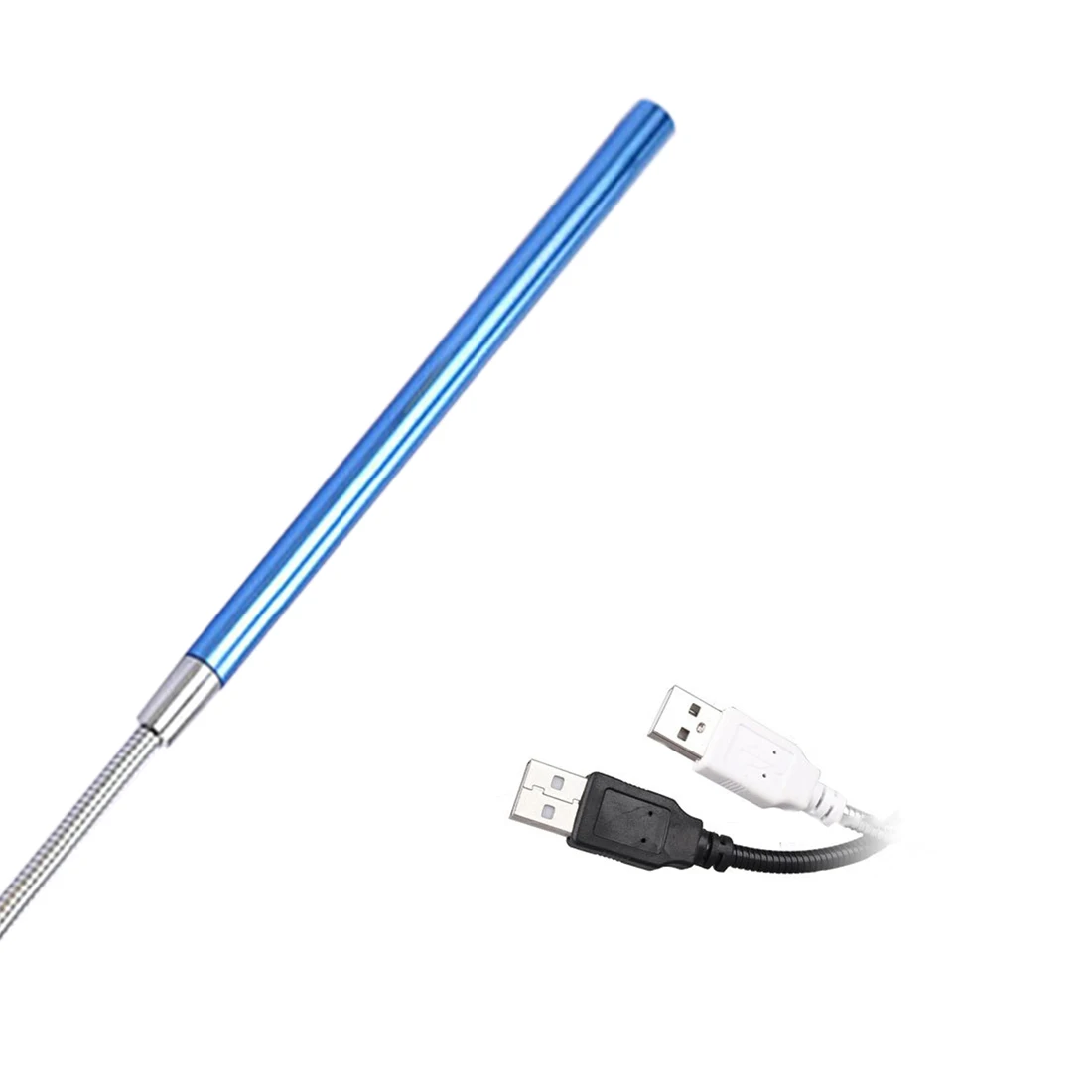 Металлический материал USB светодиодный светильник 10 светодиодный s гибкие лампы для чтения книг для ноутбука ПК компьютер 6 цветов - Испускаемый цвет: Blue