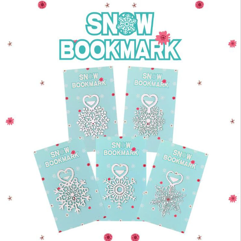 

Love Snowflake Metal Bookmark Metal Cute Fresh Simple Gift Bookmark Child Student Learning Stationery School Office Supplies