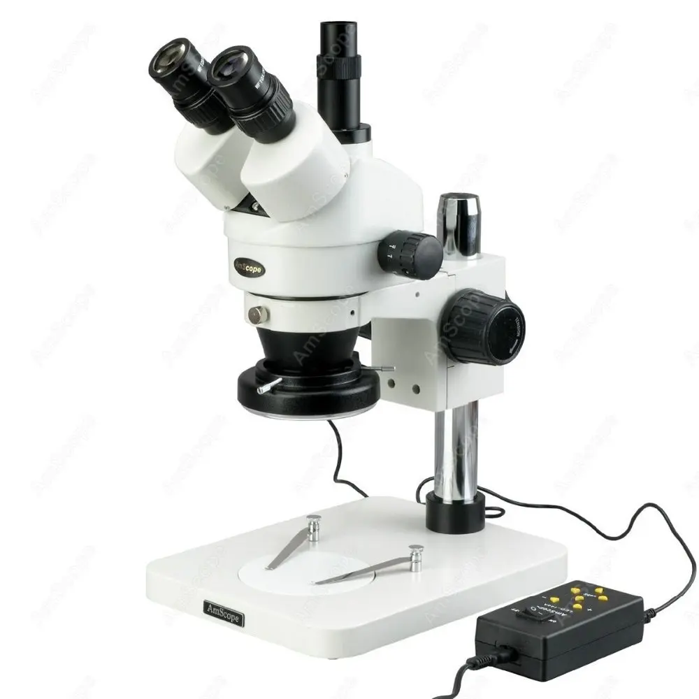 

AmScope 7X-90X Trinocular Inspection Zoom Stereo Microscope w 144-LED 4-Zone Light SM-1TSY-144A