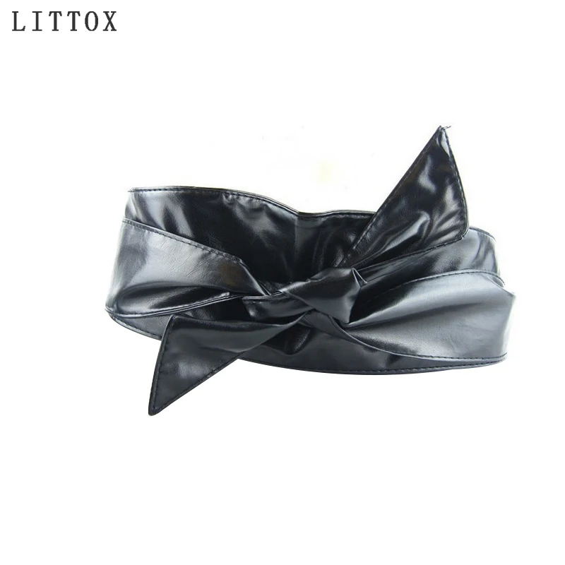 

Fashion Women Wide Elastic Belt Pin Buckle PU Leather Belt For Women Elastic Wide Waist Belts Casual