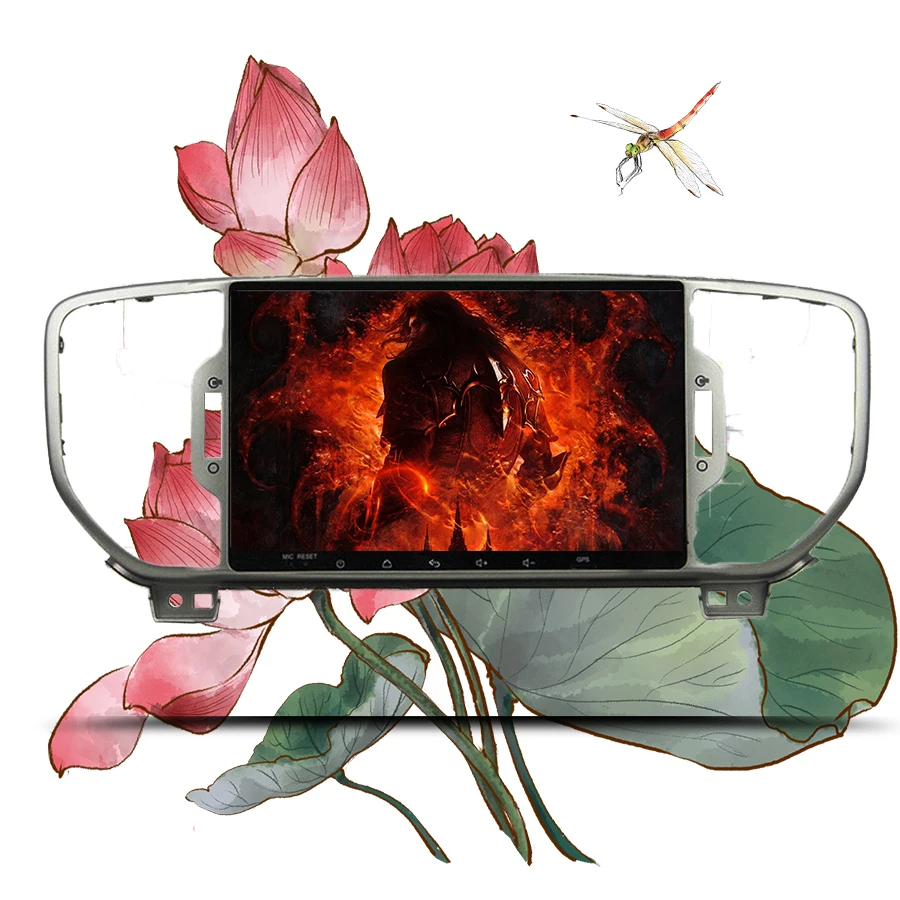 Cheap 9" IPS Android Octa Core car dvd player for KIA sportage 2016 2017 2018 KX5 gps navigation 1 din stereo head unit Android 9.1 3