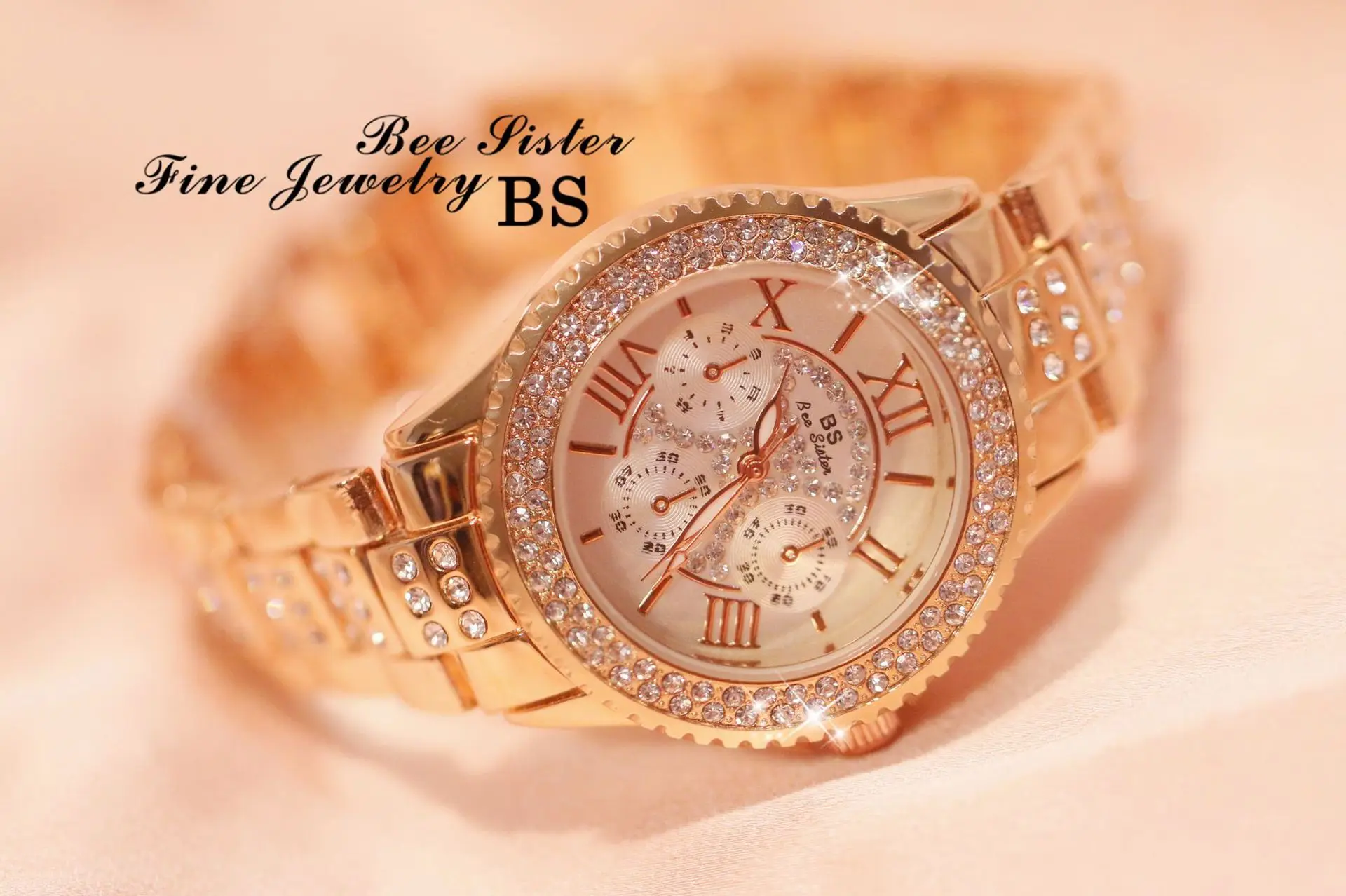 Роскошные часы с кристаллами розовое золото женские часы из нержавеющей стали модные женские часы relogio feminino reloj mujer whatches
