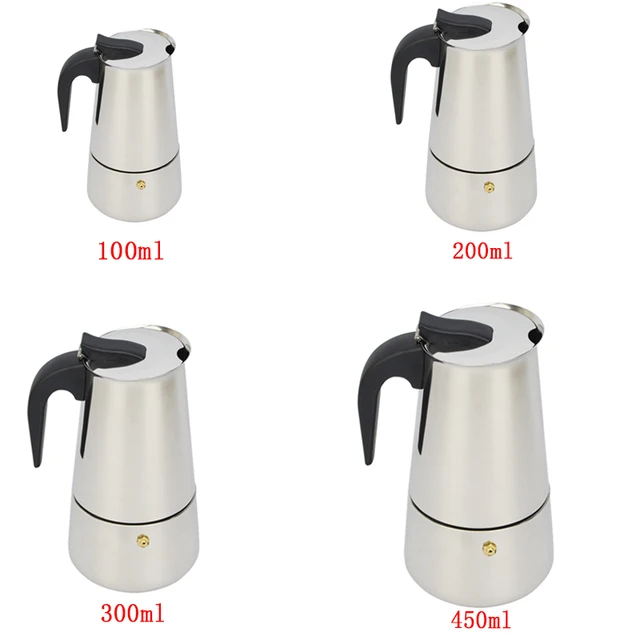 ATWFS 2/4/6/9 Cups Stainless Steel Coffee Maker Moka Pot Espresso Maker Cups Latte Percolator Stove Top Espresso Pot 3