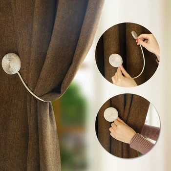 

European-style magnet curtain buckle creative shower curtain cord straps for home decoration wall hook
